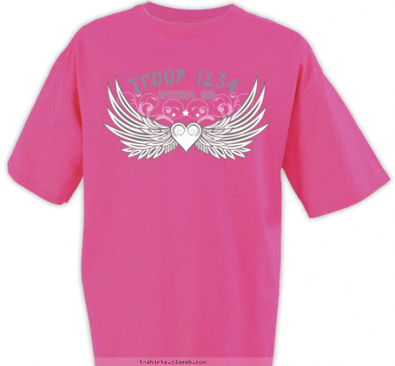 troops-girls t-shirt design with 2 ink colors - #SP4643