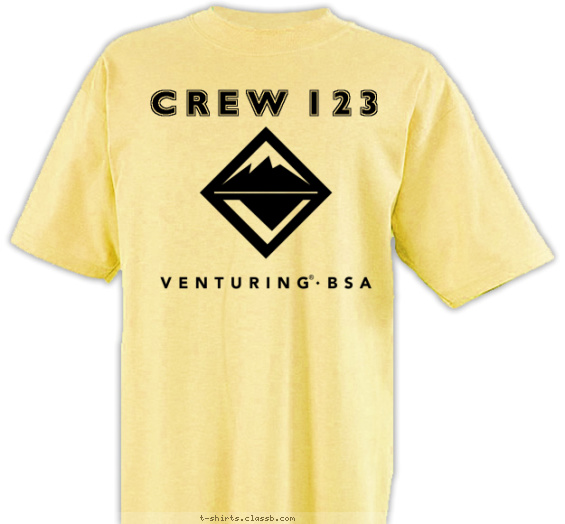 venturing-crew t-shirt design with 1 ink color - #SP47