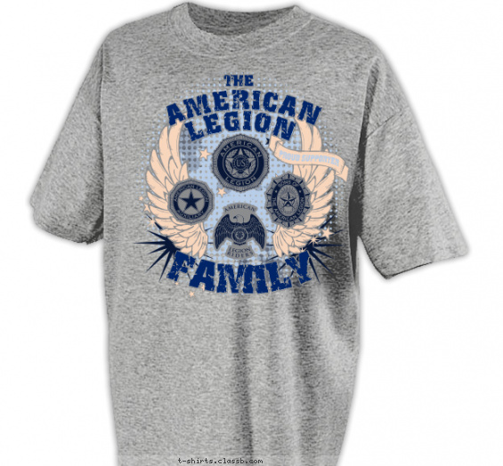 american-legion t-shirt design with 3 ink colors - #SP4736