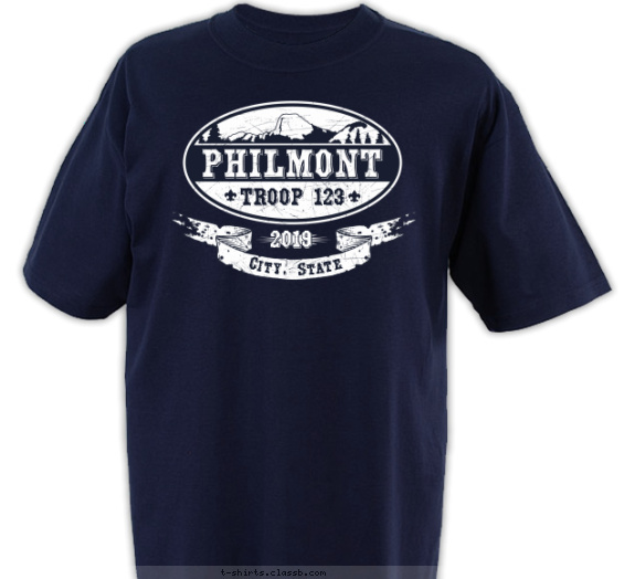 philmont t-shirt design with 1 ink color - #SP4747