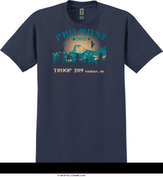 philmont t-shirt design with 2 ink colors - #SP4748