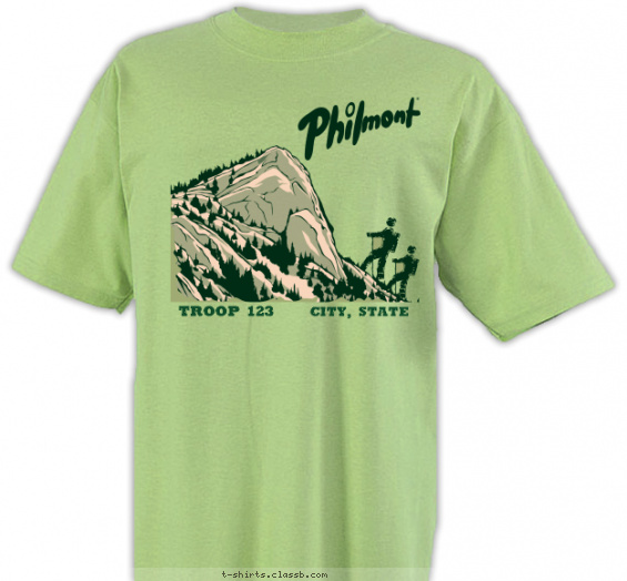 philmont t-shirt design with 2 ink colors - #SP4751