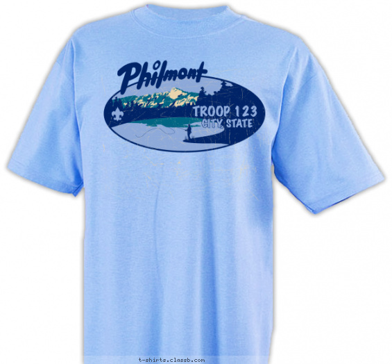 philmont t-shirt design with 3 ink colors - #SP4756