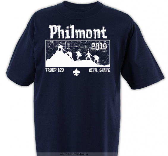 philmont t-shirt design with 1 ink color - #SP4757