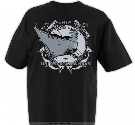 navy t-shirt design with 2 ink colors - #SP4769