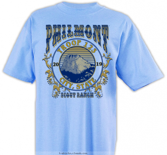 philmont t-shirt design with 2 ink colors - #SP4772