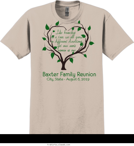 family-reunion t-shirt design with 2 ink colors - #SP4799