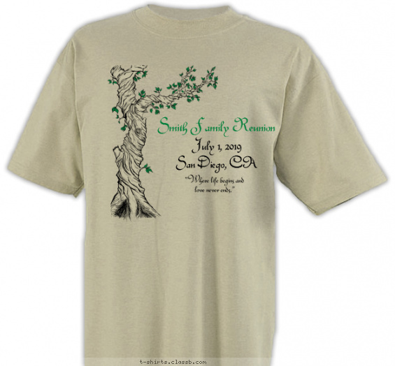 family-reunion t-shirt design with 2 ink colors - #SP4800