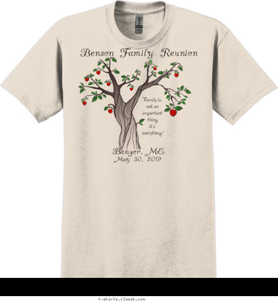 family-reunion t-shirt design with 3 ink colors - #SP4801