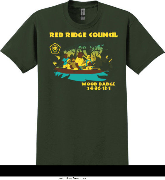 wood-badge-course t-shirt design with 3 ink colors - #SP4810