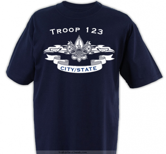 troop t-shirt design with 1 ink color - #SP4836