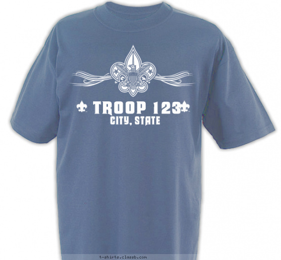troop t-shirt design with 1 ink color - #SP4837