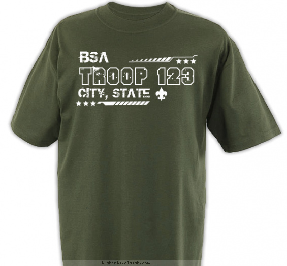 troop t-shirt design with 1 ink color - #SP4840