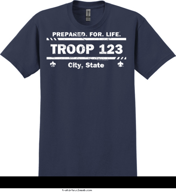 troop t-shirt design with 1 ink color - #SP4842