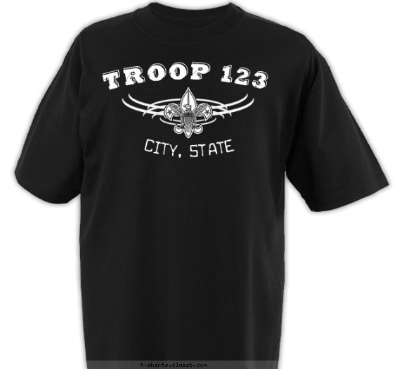 troop t-shirt design with 1 ink color - #SP4843
