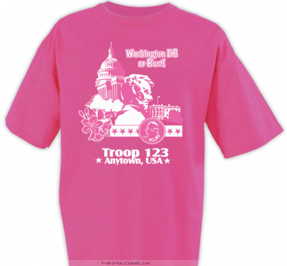 troops-girls t-shirt design with 1 ink color - #SP4896