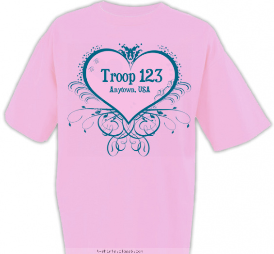 troops-girls t-shirt design with 2 ink colors - #SP4931