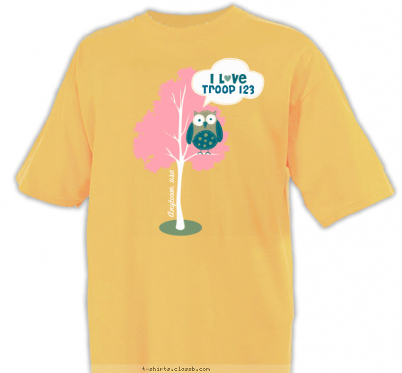 troops-girls t-shirt design with 3 ink colors - #SP4941