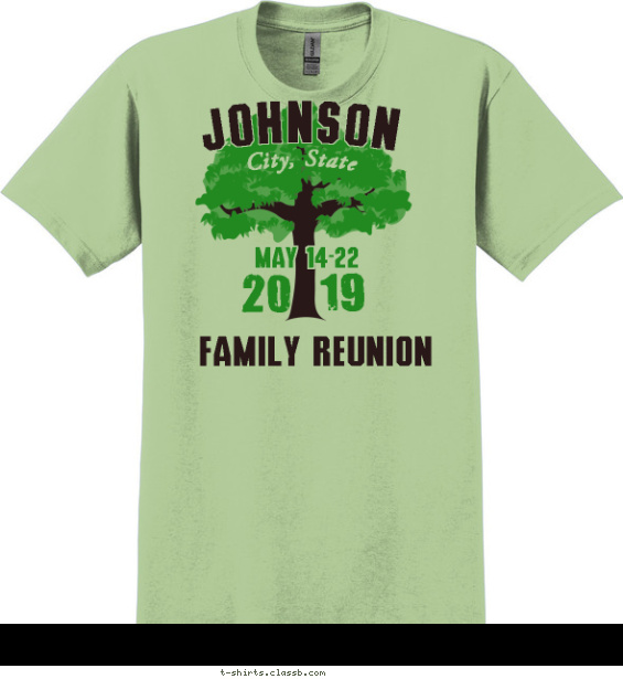 family-reunion t-shirt design with 2 ink colors - #SP4969