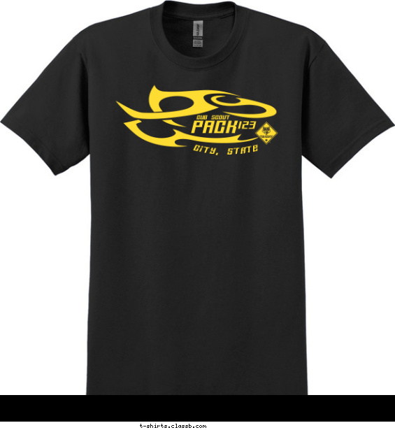 pack t-shirt design with 1 ink color - #SP503