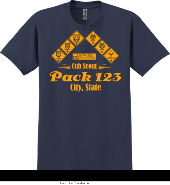 pack t-shirt design with 1 ink color - #SP505