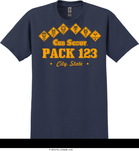 pack t-shirt design with 1 ink color - #SP507