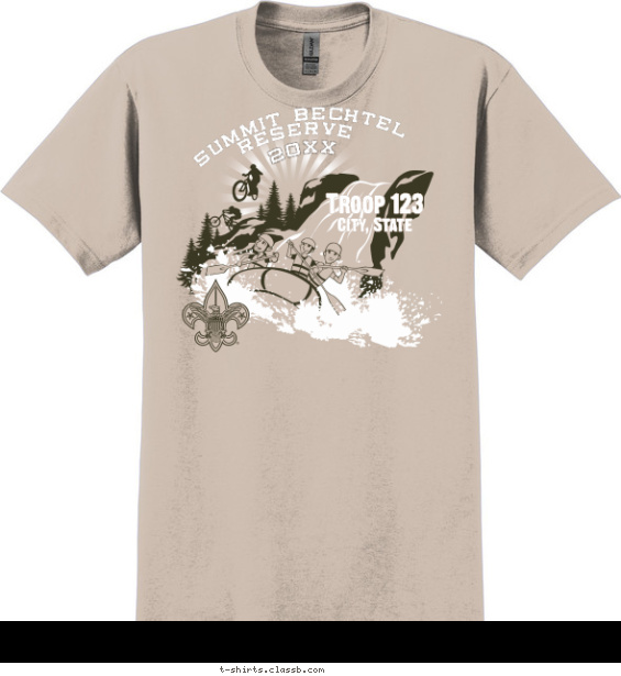 summit-bechtel t-shirt design with 2 ink colors - #SP5135