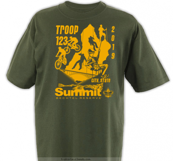 summit-bechtel t-shirt design with 1 ink color - #SP5146