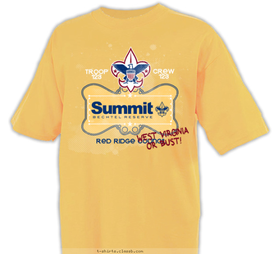 summit-bechtel t-shirt design with 3 ink colors - #SP5158