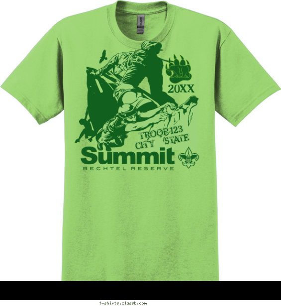 summit-bechtel t-shirt design with 1 ink color - #SP5160