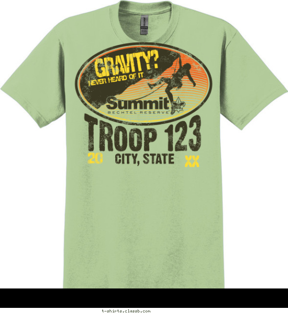 summit-bechtel t-shirt design with 3 ink colors - #SP5161