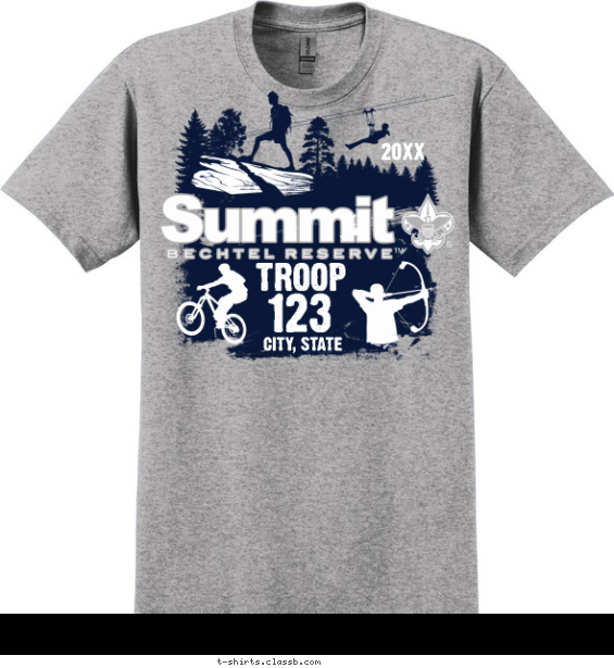 summit-bechtel t-shirt design with 2 ink colors - #SP5163