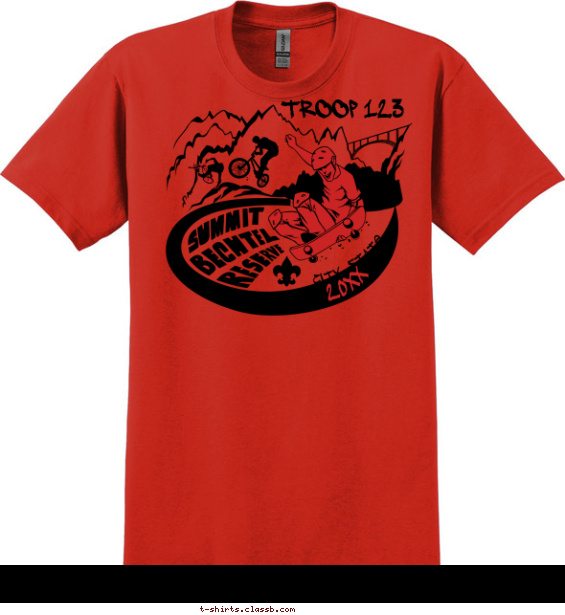 summit-bechtel t-shirt design with 1 ink color - #SP5169