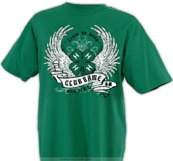 4-h-club t-shirt design with 2 ink colors - #SP5195