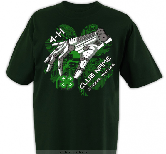 clubs t-shirt design with 4 ink colors - #SP5196