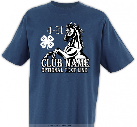 4-h-club t-shirt design with 2 ink colors - #SP5199