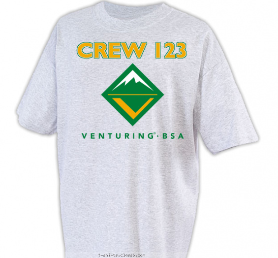 venturing-crew t-shirt design with 2 ink colors - #SP52