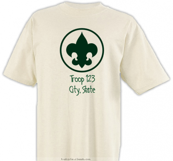 troop t-shirt design with 1 ink color - #SP521