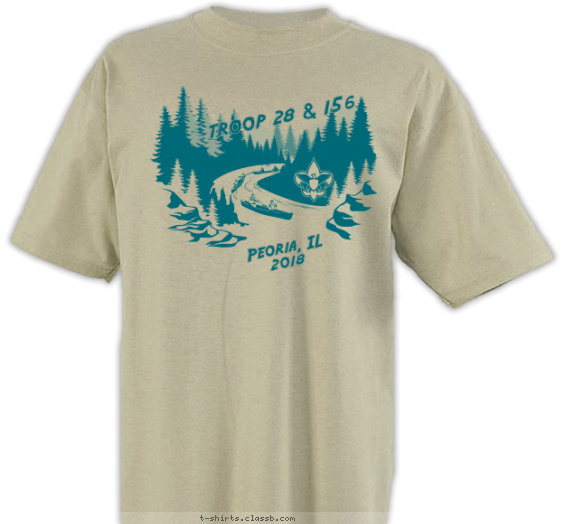 troop t-shirt design with 1 ink color - #SP5214