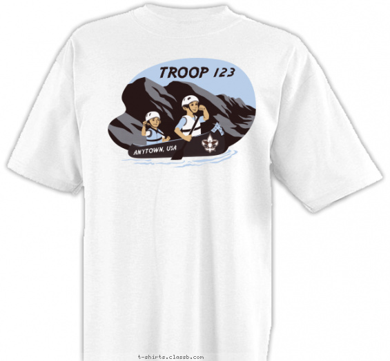 troop t-shirt design with 3 ink colors - #SP5215