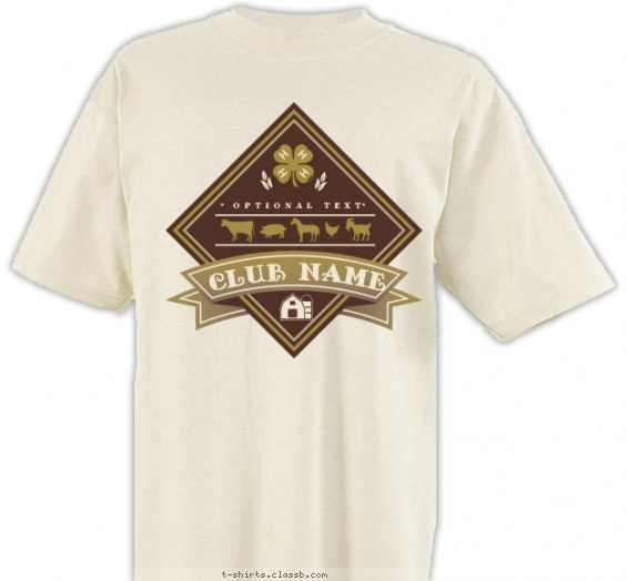 4-h-club t-shirt design with 2 ink colors - #SP5220