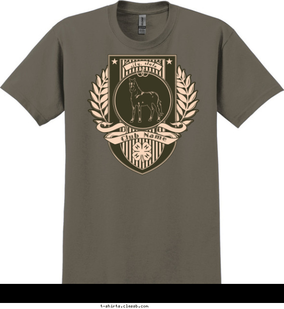 4-h-horse-clubs t-shirt design with 2 ink colors - #SP5222