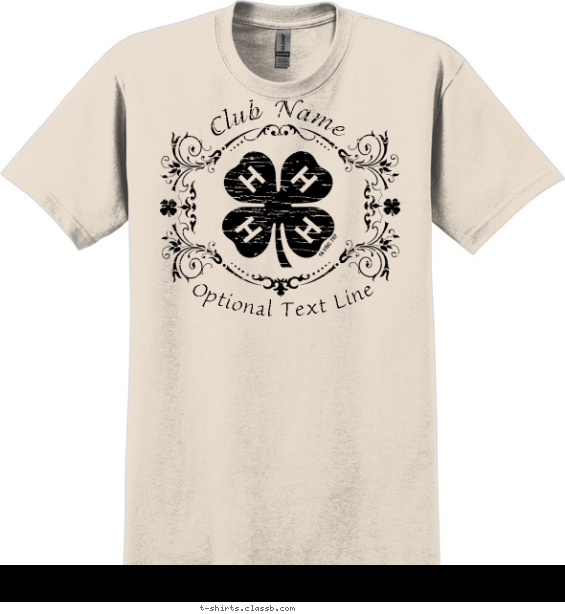 4-h-club t-shirt design with 1 ink color - #SP5225