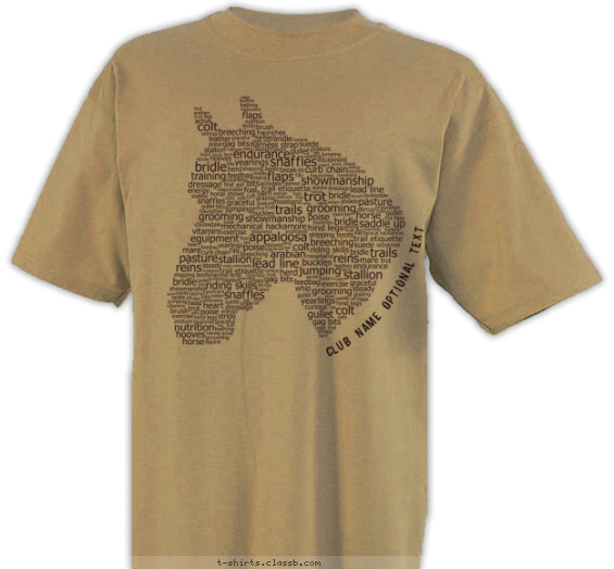 4-h-horse-clubs t-shirt design with 1 ink color - #SP5227