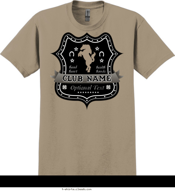 4-h-horse-clubs t-shirt design with 3 ink colors - #SP5228