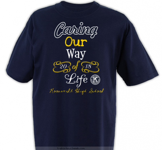 key-club t-shirt design with 2 ink colors - #SP5245