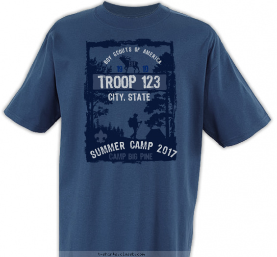 troop t-shirt design with 2 ink colors - #SP5249