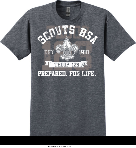troop t-shirt design with 2 ink colors - #SP5250