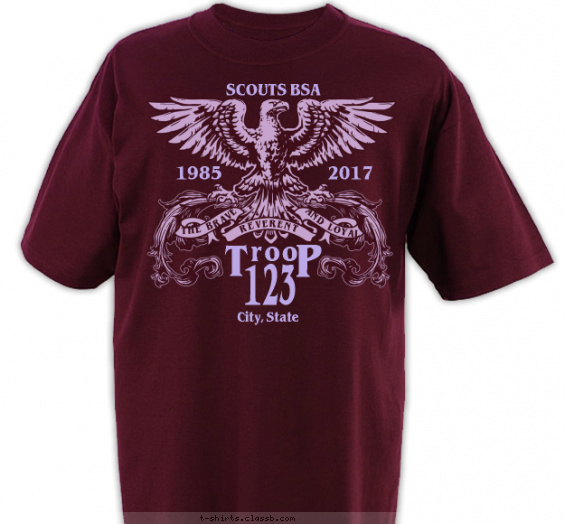 troop t-shirt design with 1 ink color - #SP5254