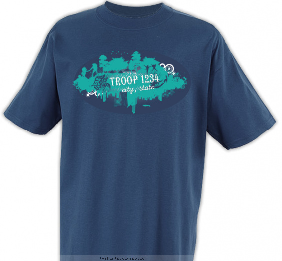 troops-girls t-shirt design with 2 ink colors - #SP5269